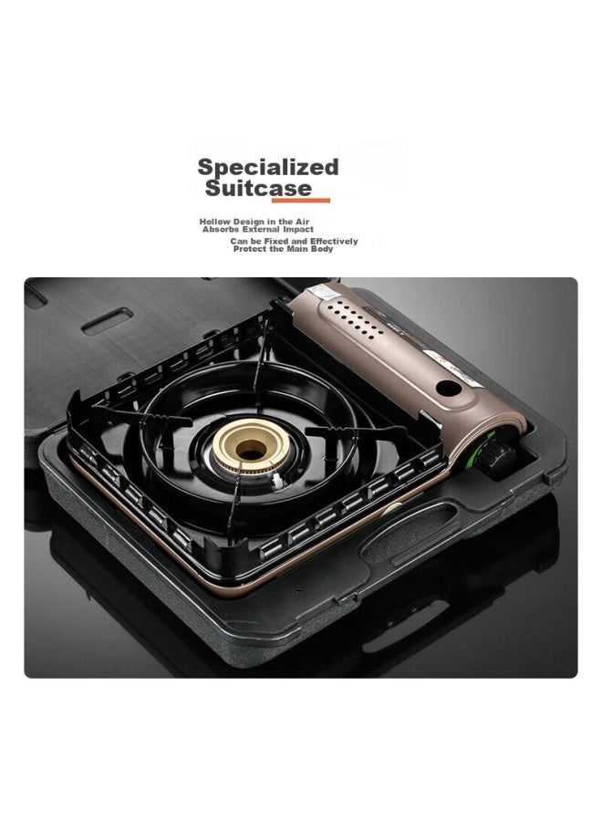 Iwatani Portable Cassette Stove, Self-driving Tour Outdoor Windproof Gas Stove, Zkz-2f + Soup Pot Set - Image 3
