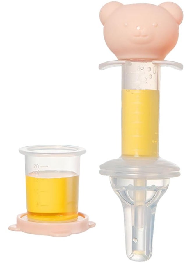 ECVV Baby Dispenser Kit Kids Oral Feeding Utensils Liquid Pacifier for Babies & Toddlers Feeding Water Juice (Pink)  - Image 1