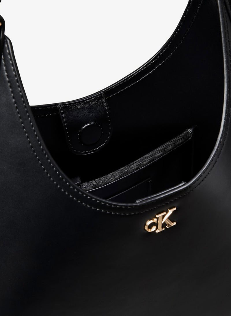 CALVIN KLEIN Monogram Hardware Curved Shoulder Bag - Image 4
