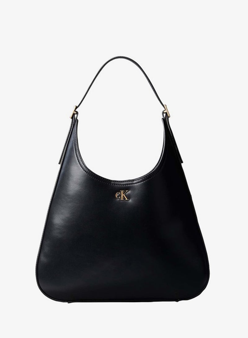 CALVIN KLEIN Monogram Hardware Curved Shoulder Bag - Image 1