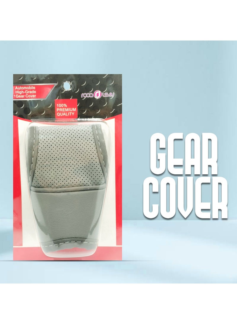 Roca Universal Fit Car Gear Knob Cover Premium PU Leather Gear Shift Knob Cover - Image 1