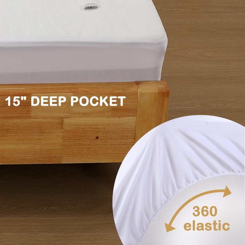 Eydna Electric Mattress Pad Queen 60"x80", 4 Heating Levels & 10H Auto Shut Off, Breathable, Diamond Pattern, Fitted Design, Machine Washable, White Diamond Printed Pattern - Image 5