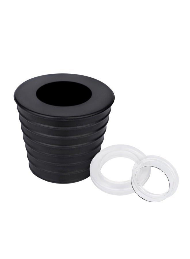 SAVITA Patio Table Umbrella Hole Ring, Silicone Black Table Umbrella Hole Plug Cone with Transparent Umbrella Hole Ring Fits Parasol Poles 1.5 inch in Diameter or Smaller  - Image 1