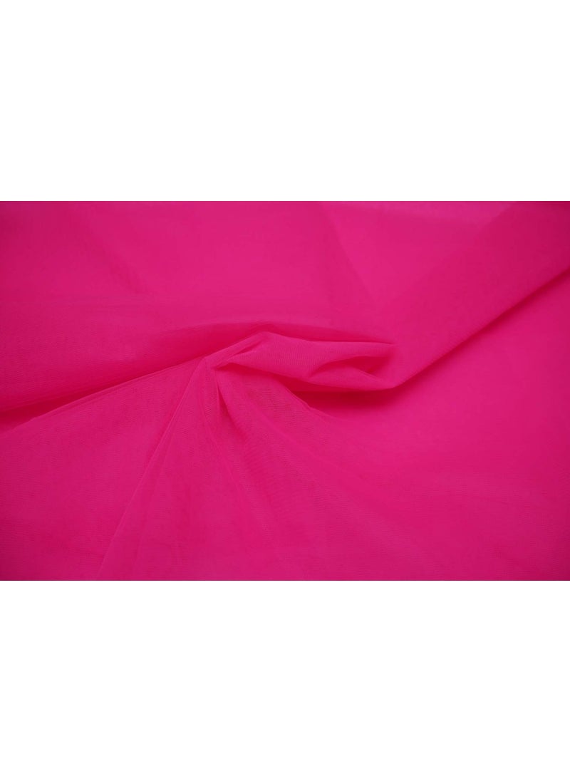 Pehnava Fab studio - Pehnava Fab studio Net Fabric for Dress Cloth Material Garments for Making FrocksDecoration Gowns Lehangas Designer DressesFuchsia1 Meter - Image 1