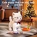 eJog Pup Walking Dog Toy with Leash Remote Control Interactive Robot Dog Dress Up Plush Puppy with Walking Barking Tongue Licking Tail Wagging Toys for Age 3 Kids - Image 4