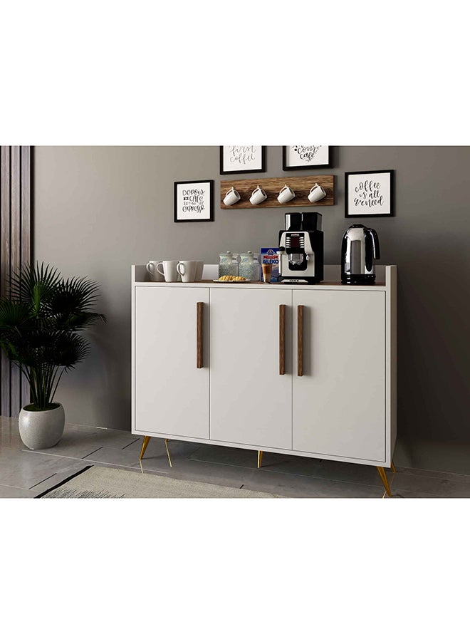 White and brown coffee cupboard - RC07 40x120x97 cm