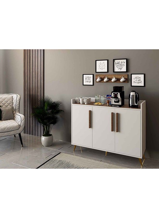 White and brown coffee cupboard - RC07 40x120x97 cm
