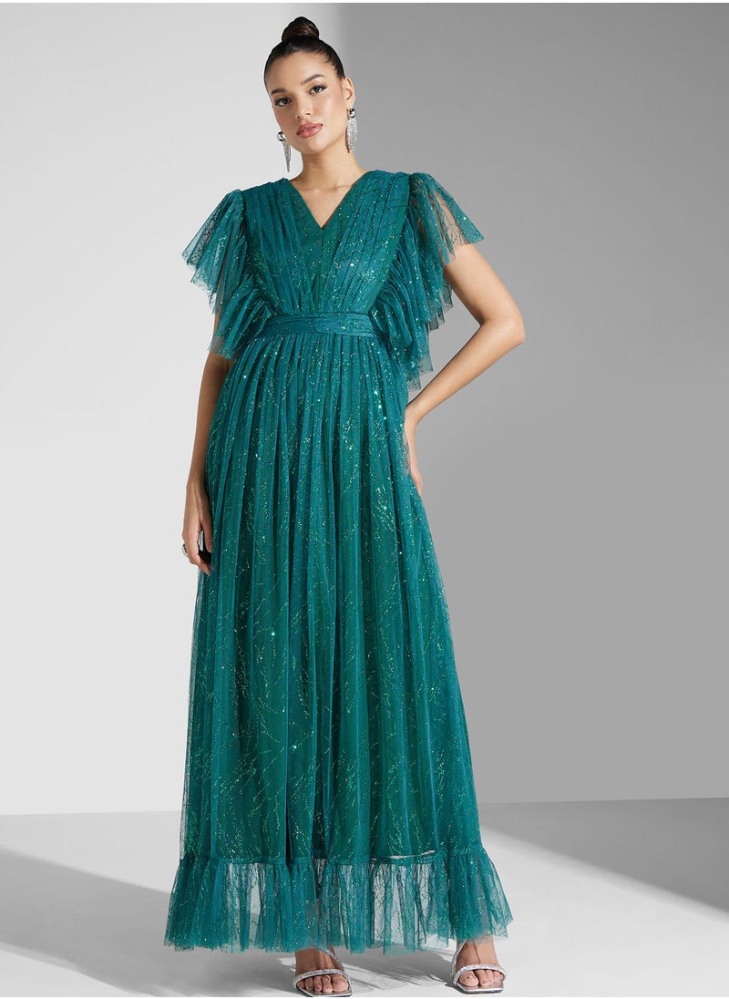 Iyra Ruffle Sleeve Tiered Dress  - Image 4