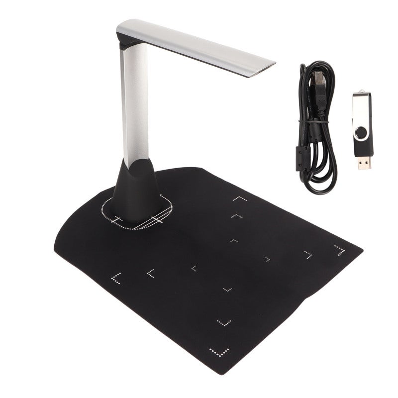 USB Document Scanner 8MP CMOS Sensor Intelligent Automatic Correction - Portable Foldable Design Document Camera for Remote Learning - Image 1