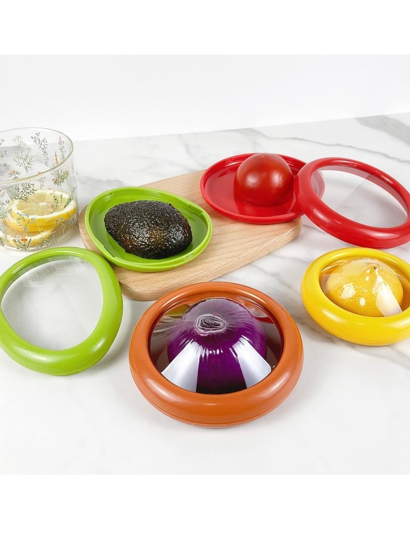 بلان A حاويات تخزين بلاستيكية محكمة الغلق للخضروات والفواكه، قابلة لإعادة الاستخدام، لحفظ الطماطم والليمون والأفوكادو طازجة، مثالية للثلاجة وسهلة التنظيف (4 قطع) - Image 2