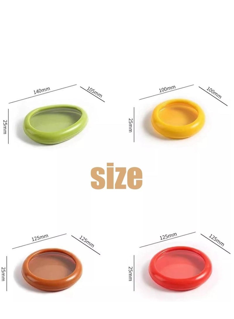 بلان A حاويات تخزين بلاستيكية محكمة الغلق للخضروات والفواكه، قابلة لإعادة الاستخدام، لحفظ الطماطم والليمون والأفوكادو طازجة، مثالية للثلاجة وسهلة التنظيف (4 قطع) - Image 3