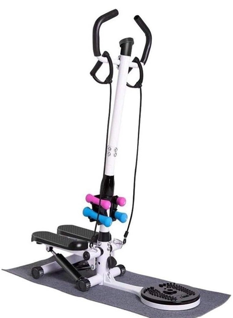 شو وو جهاز ميني ستيبر سوينغ ستيبر بمقبض وشاشة LCD - جهاز دوار صامت للياقة البدنية المنزلية ومعدات تمارين تسلق الجبال - Image 1