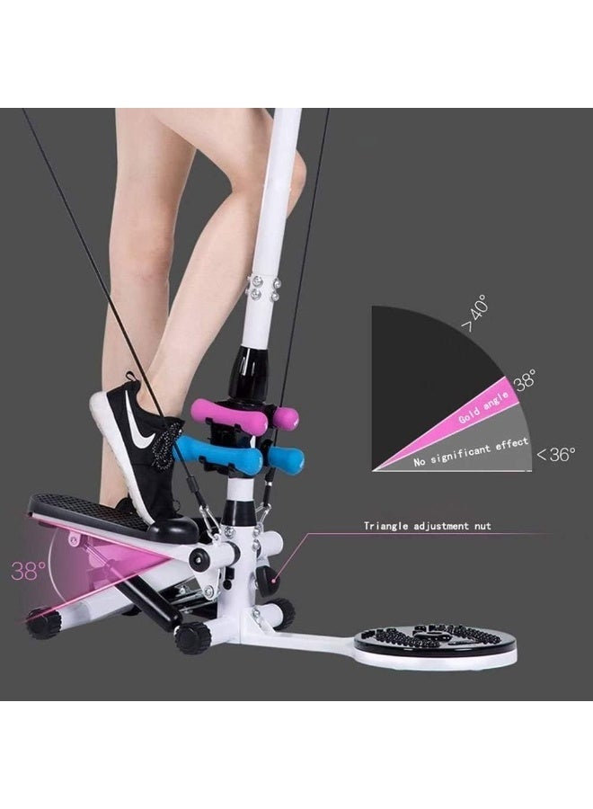 شو وو جهاز ميني ستيبر سوينغ ستيبر بمقبض وشاشة LCD - جهاز دوار صامت للياقة البدنية المنزلية ومعدات تمارين تسلق الجبال - Image 2