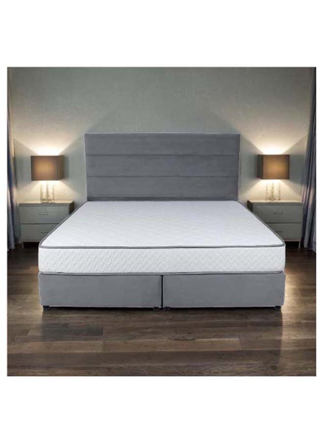 Bed and Mattress Zone Serenity Upholstered Bed 200x120 Twin Size Grey Color  - Image 5
