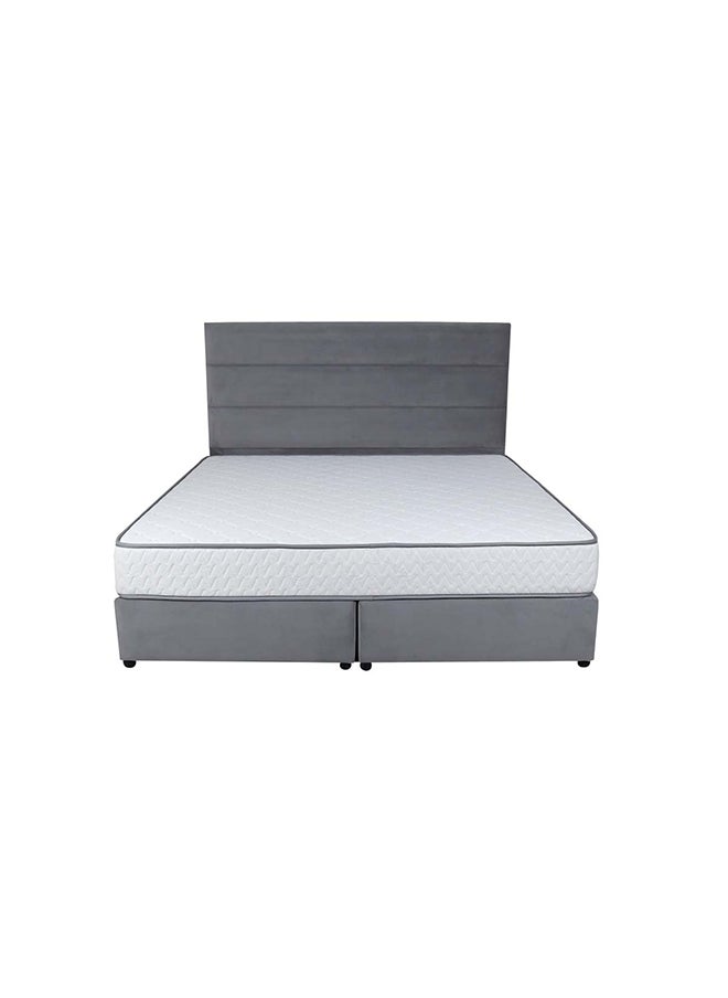 Bed and Mattress Zone Serenity Upholstered Bed 200x120 Twin Size Grey Color  - Image 3