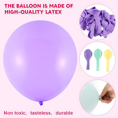 Netnology Daisy Balloon Arch Garland Kit - 136Pcs Pastel Rainbow Balloon Arch Kit - Birthday Balloons, White Groovy Flower Macaron Pink Yellow Blue Purple Balloons for First Birthday Wedding Party Decorations - Image 3