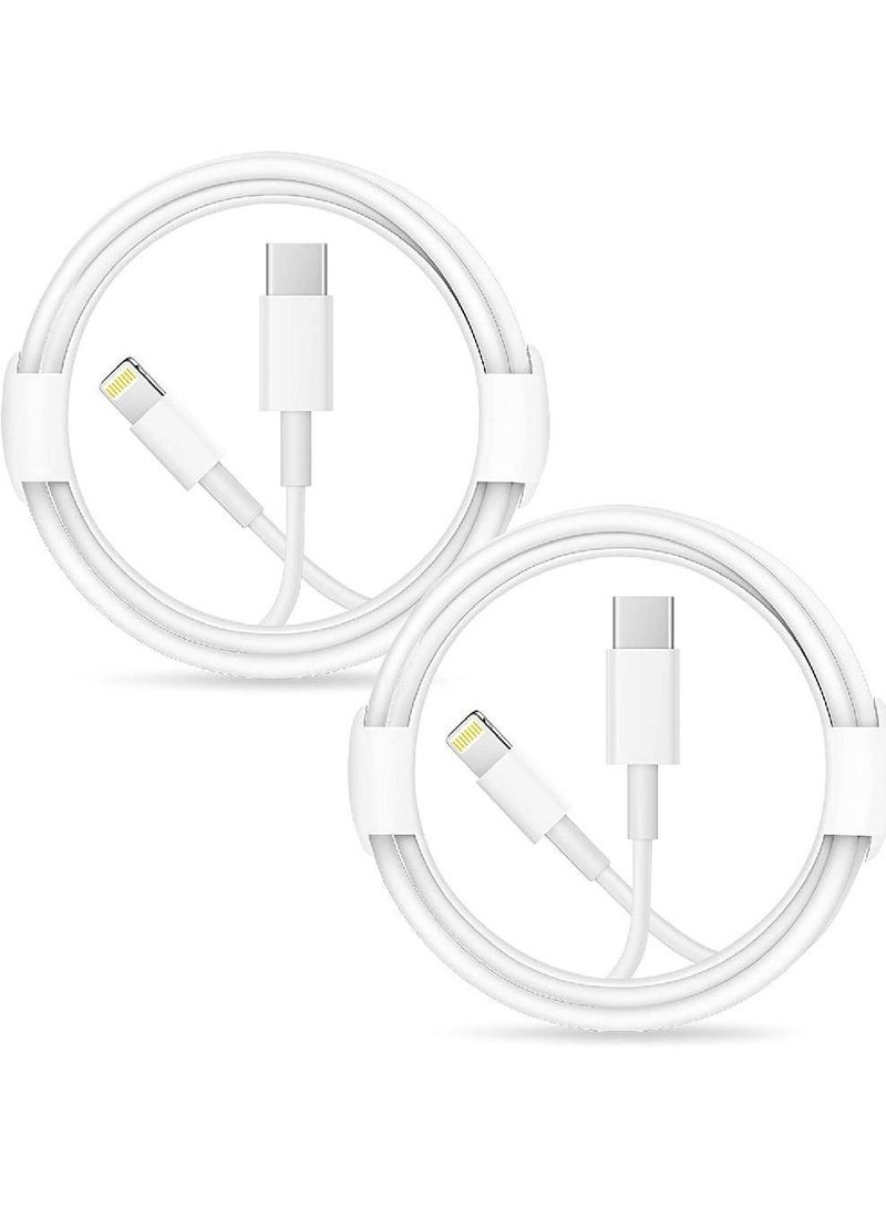 جينيكست كابل لايتنينج لشاحن iPhone سريع 【معتمد من Apple MFi】 عبوتين من USB-C إلى كابل Lightning (6.6 قدم) شحن سريع متوافق مع iPhone 12/12 Mini / 12 Pro / 12 Pro Max / 11/11 Pro / 11 Pro Max / Xs - Image 1
