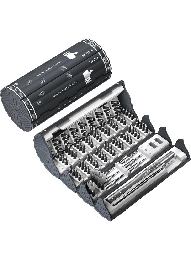 VMIN 128 in 1 Precision Mechanic Tool Kit, Screwdriver Set, Mini Screwdriver Set, 122 in 1 Torx Screwdriver Set, Magnetic Precision Repair Kit Suitable for iPhone, Laptop, Camera, Computer - Image 1
