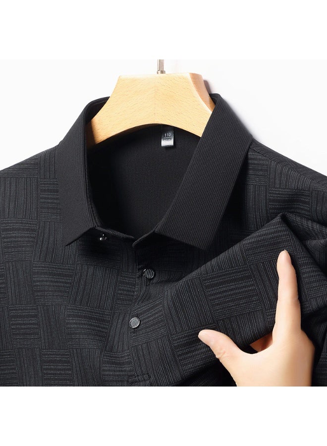 Men's  Printed Business Casual Short Sleeved POLO Shirt Fashion Short Sleeved Comfortable and Breathable Top - Image 1