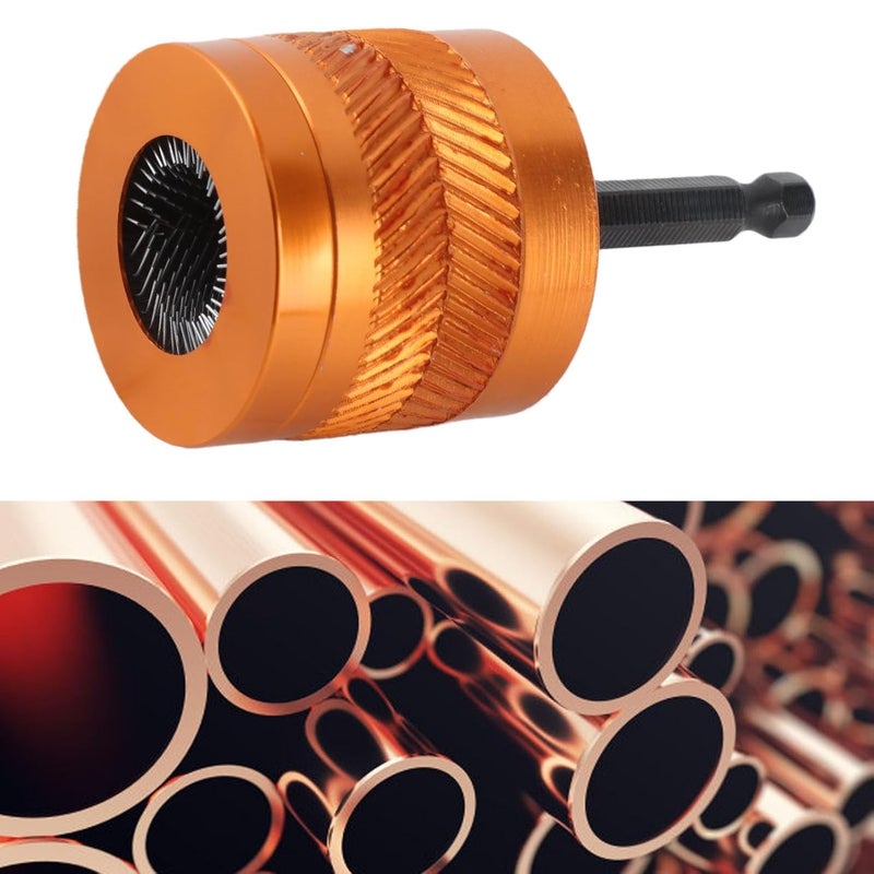 Jeanoko 1/2 Inch Copper Pipe Cleaner Efficiently Removes Rusts and Smudges for Drill, Aluminum Alloy Body, for Electric Drill, 3 Inch Cleaner Length Set - Image 2
