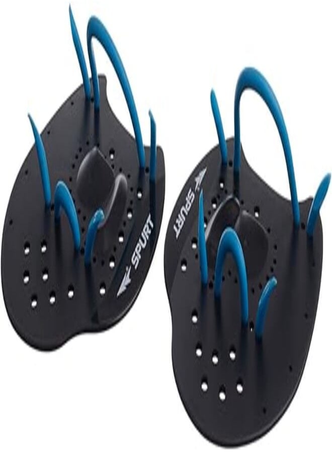 Spurt - SPURT Swimming Hand Paddles Set Medium Blue and Black - Image 1