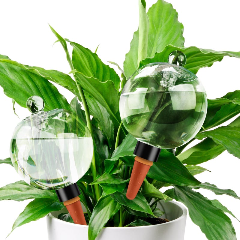Soilagua 19 oz Extra Large Plant Self Watering Globes Top Fill Plastic Water Bulbs Slow Release Terracotta Self Watering Planter Insert Plant Watering Devices System Water Spikes Stakes 2 Pack - Image 2