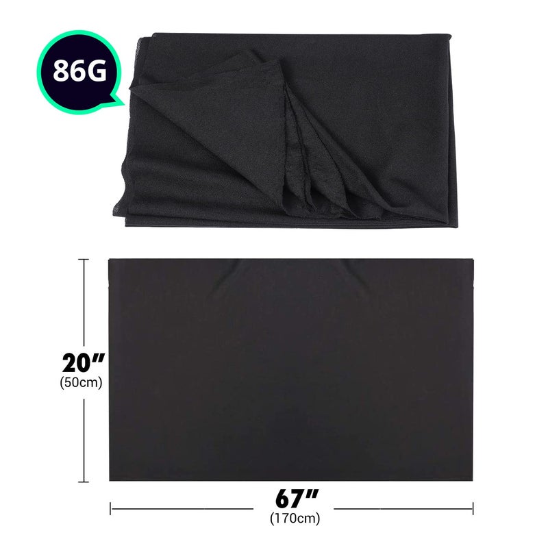 Facmogu قماش شبكة مكبر الصوت من فاكموغو، 67"x20" غطاء مكبر الصوت قماش شبكة بديل لمكبرات الصوت المنزلية، مكبرات الصوت الصوتية على المسرح وإصلاح مضخم الصوت الكلاسيكي - قماش شبكة أسود - Image 2
