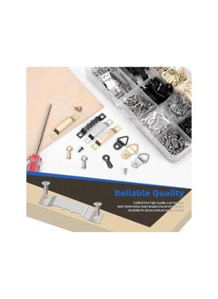 Glarks Glarks 631pcs Golden Silver Black Picture Hanging Kit, Include Sawtooth Picture Frame Hangers, Frame Turn Buttons, D Ring Picture Hangers, Screws and Screwdriver for Hanging Photo  - Image 4
