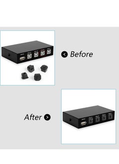 SYOSI غطاء معيق الغبار بفتحة USB B 20 حبة واقي قابس مائي أنثوي بغطاء رخو سيليكون أسود  - Image 3