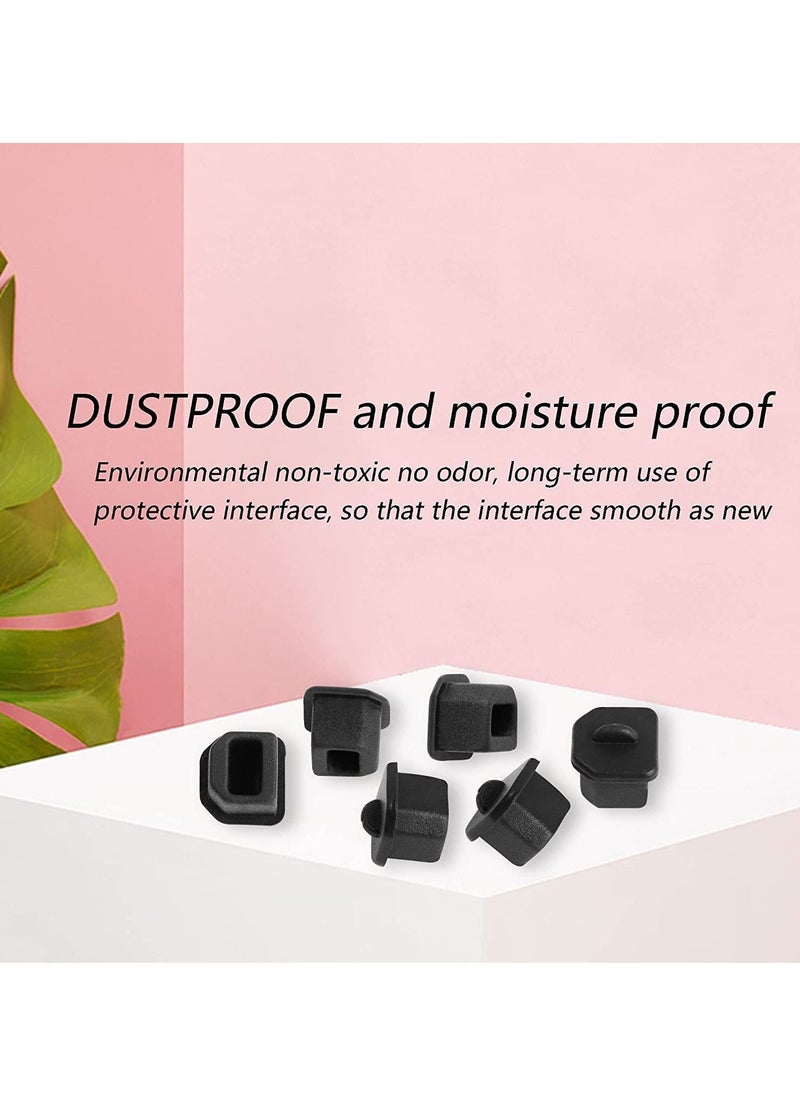 SYOSI 20pcs USB B Anti Dust Cap Cover Plugs USB B Female Dustproof Plug Soft Silicone Protector Black  - Image 4