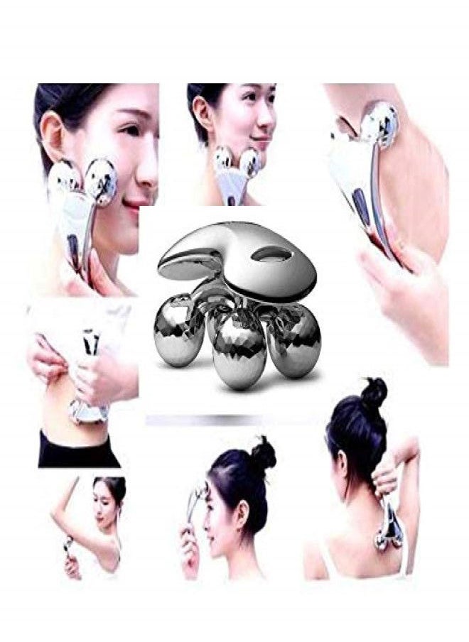 HTC - 4D Mini Body And Face Roller Massager - Gold - Image 1