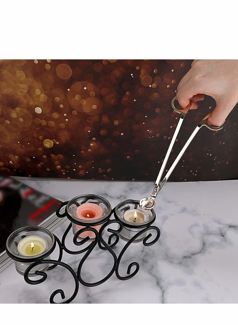 سيوسي Candle Snuffer, Candle Wick Trimmer Wick Dipper with Tray 4 in 1 Candle Accessory Set Candle Care Kit Gift for Candle Lovers - Image 5
