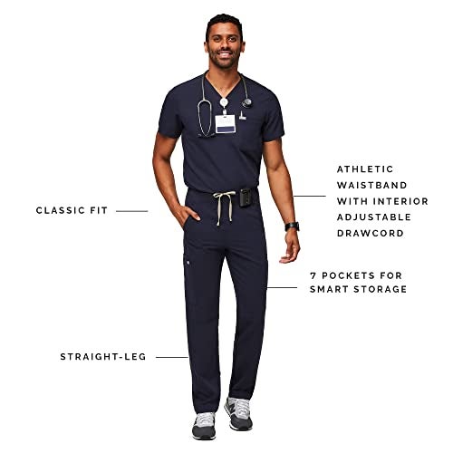 FIGS Axim Cargo Scrub Pants for Men – Navy Blue, M Tall - Image 2