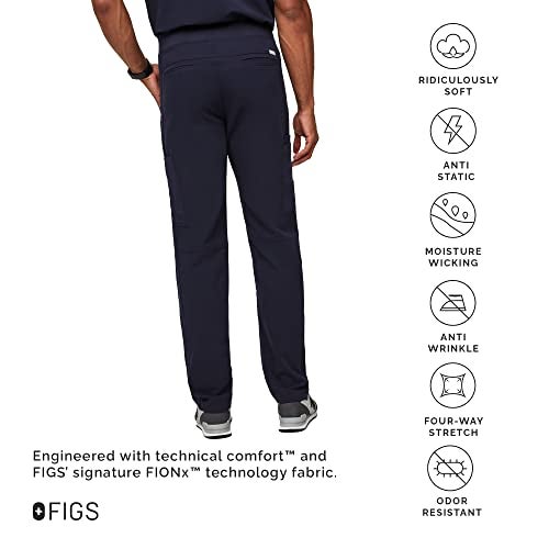 FIGS Axim Cargo Scrub Pants for Men – Navy Blue, M Tall - Image 3