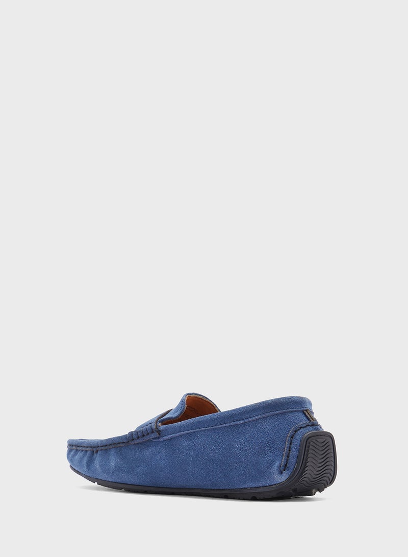 Robert Wood Tassel Detail Genuine Suede Leather Loafers  - Image 2