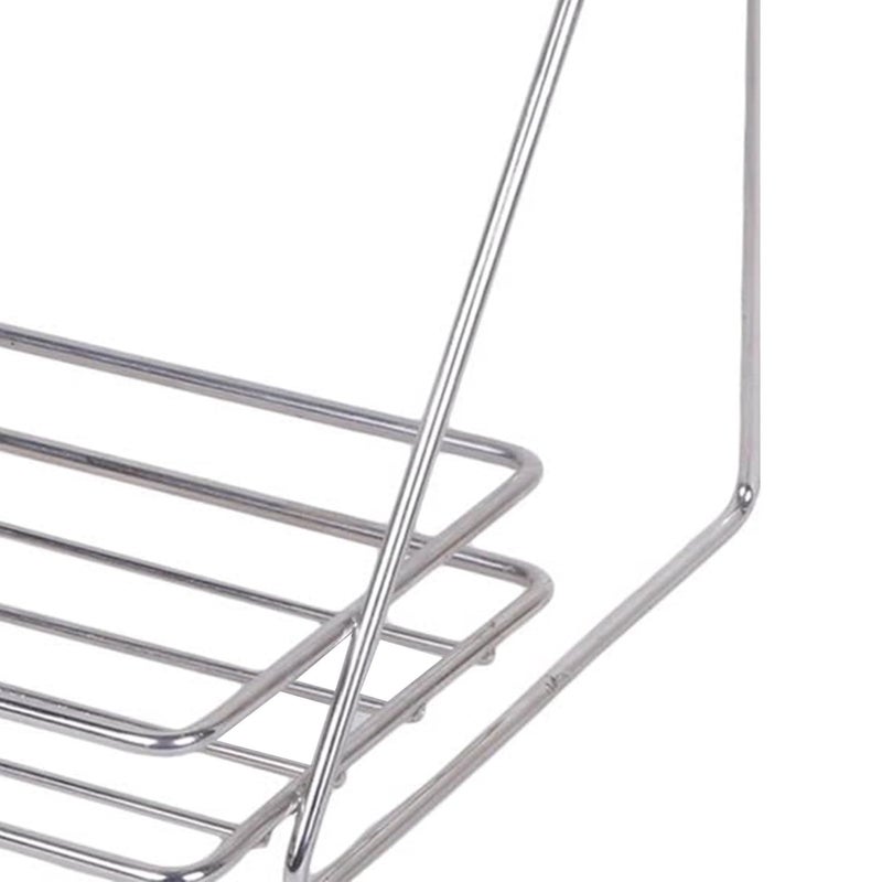 NH10 DESIGNS NH10 DESIGNS Stainless Steel Spice Bottle Container Rack Kitchen Counter Shelve Container Stand Boxes Utensils Dishes Plates Shelves Holder 2 Step Kitchen Spice and Vegetable Rack pack of 1 NHSP - Image 3