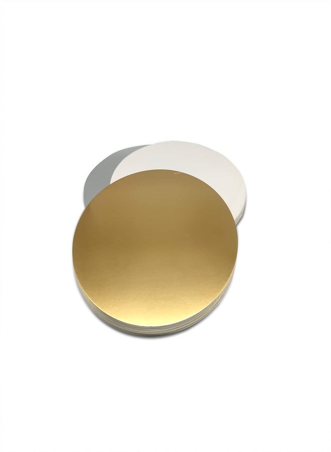 Mombake Cake Boards Rounds, 10-Pack Cake Stands Circle Base Cardboard Cakeboard(Gold, 8-Inch) - Image 5