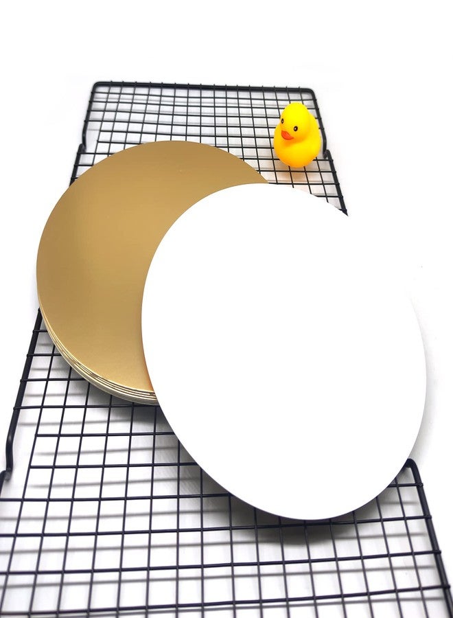 Mombake Cake Boards Rounds, 10-Pack Cake Stands Circle Base Cardboard Cakeboard(Gold, 8-Inch) - Image 4