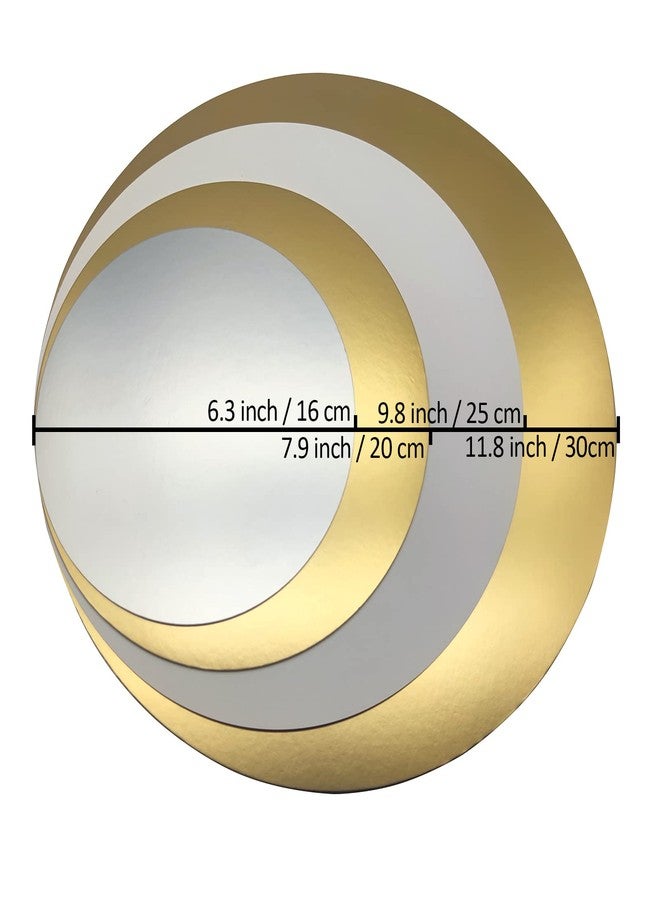 Mombake Cake Boards Rounds, 10-Pack Cake Stands Circle Base Cardboard Cakeboard(Gold, 8-Inch) - Image 2