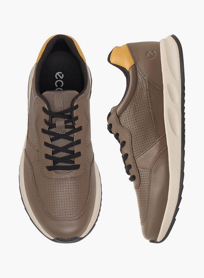ECCO Men Leather Lace-Up Ankle Sneakers - Image 1