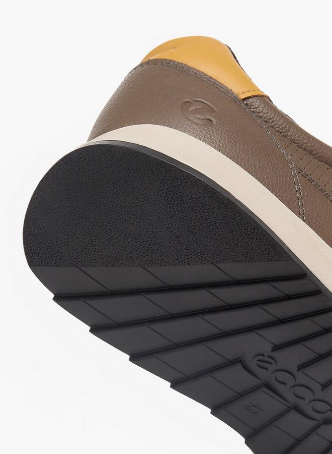 ECCO Men Leather Lace-Up Ankle Sneakers - Image 5