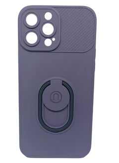 Blue Sky iPhone 13 Pro Max Silicone Case with Holder Foldable Magnetic Kickstand Purple  - Image 1