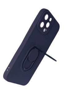 Blue Sky iPhone 13 Pro Max Silicone Case with Holder Foldable Magnetic Kickstand Purple  - Image 3