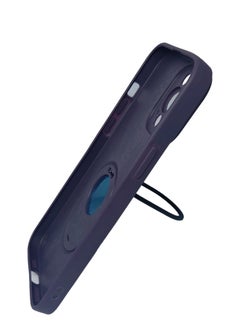 Blue Sky iPhone 13 Pro Max Silicone Case with Holder Foldable Magnetic Kickstand Purple  - Image 4
