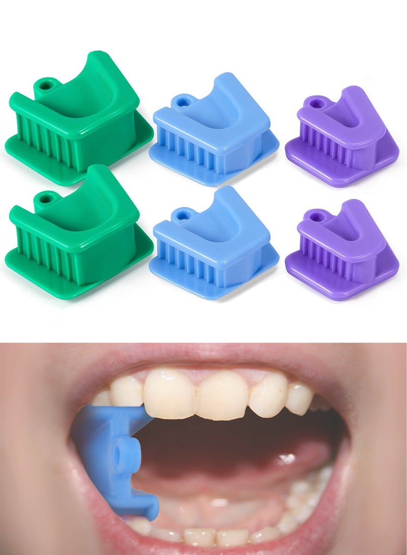 6 قطع من قوالب عض الأسنان المصنوعة من السيليكون الفموي ومُباعد الخد بجميع الأحجام للبالغين والأطفال، تتضمن فتاحة فم كبيرة ومتوسطة وصغيرة - Image 1