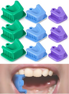 Generic 9PCS Dental Bite Blocks Oral Silicone Mouth Prop Cheek Retractor All Sizes for Adults and Kids Includes Large Medium and Small Mouth Opener  - Image 1