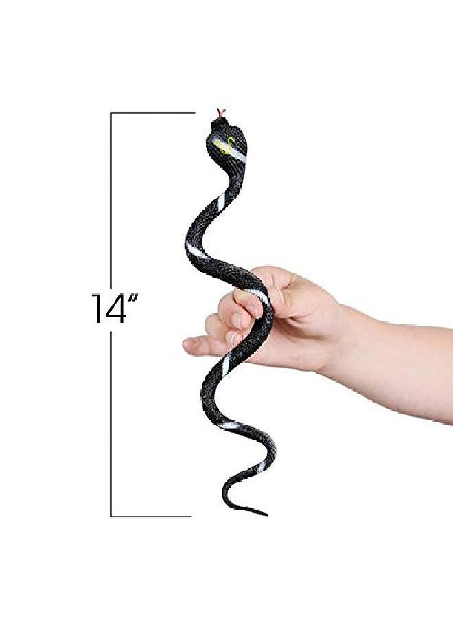 ArtCreativity - Realistic Rainforest Rubber Snake Toys Pack Of 12 14 Inches Long Real Look Scales Reptile Birthday Party Favors Fake Prank Prop Gift Idea For Boys And Girls - Image 1