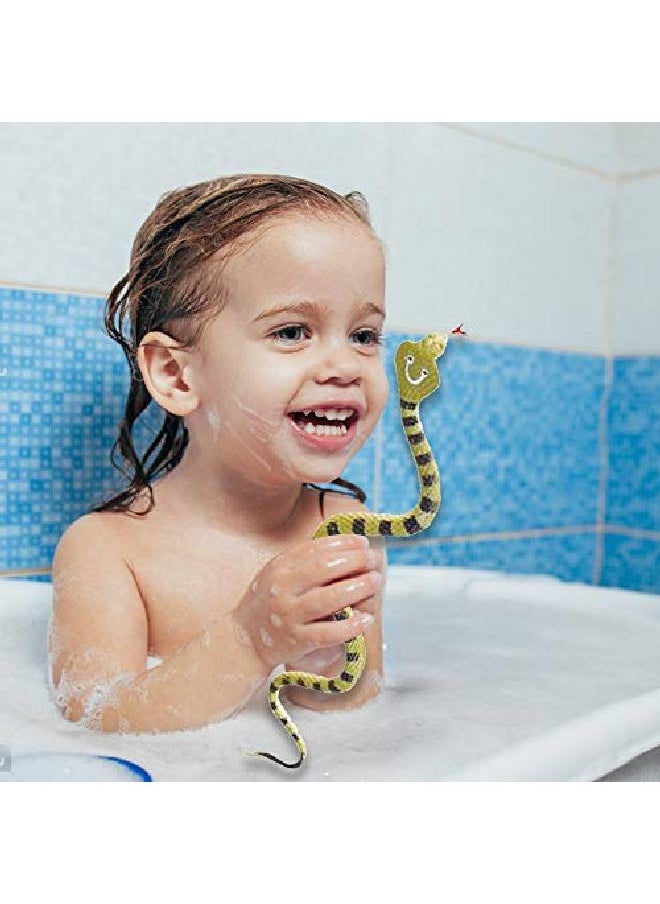 ArtCreativity - Realistic Rainforest Rubber Snake Toys Pack Of 12 14 Inches Long Real Look Scales Reptile Birthday Party Favors Fake Prank Prop Gift Idea For Boys And Girls - Image 1