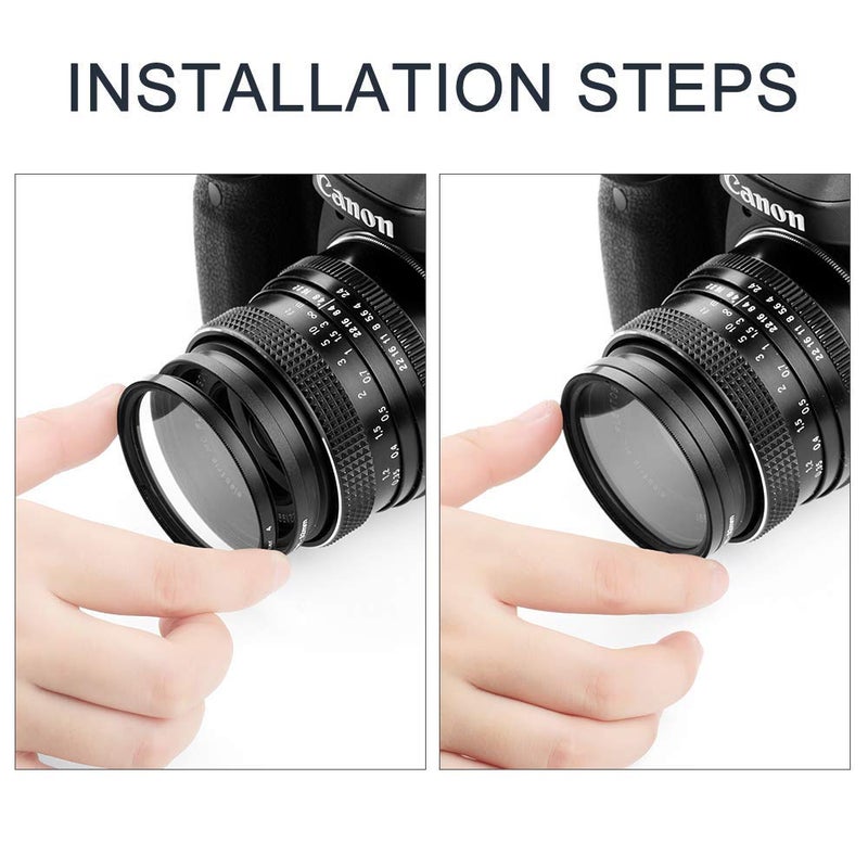 Sedremm 77mm Star Filter 4 Pieces Starburst Lens Filter(4 Points,6 Points,8 Points,12 Points) with Centre Pinch Lens Cap for Canon Nikon Sony Olympus Pentax and Other DSLR Cameras + 4 Slot Filter Pouch - Image 2