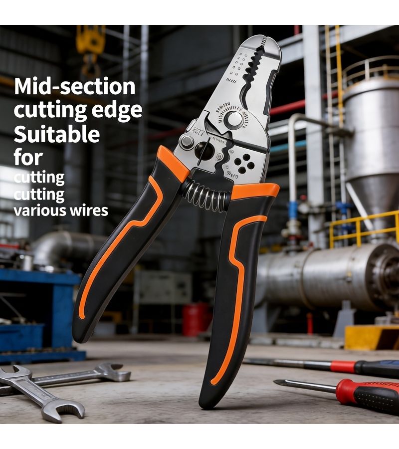 Professional 7 Inch Multi Function Wire Stripping Tool With Non Slip Grip - Image 2